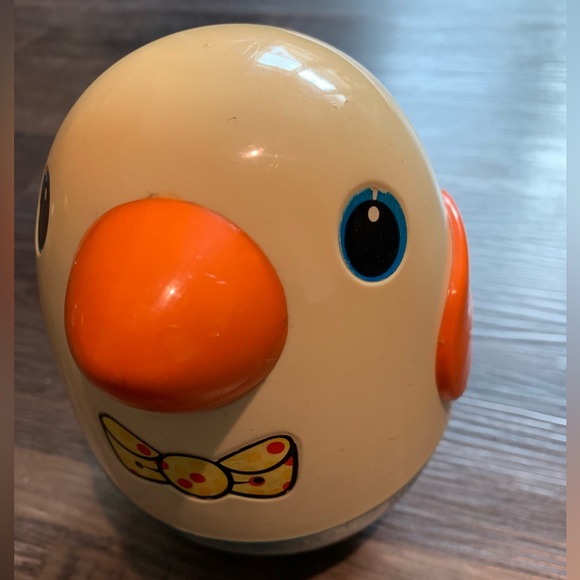 Vintage 1980’s PLAYSKOOL Weeble Wobble Roly Poly Chime Bird Baby Toy. - Picture 7 of 8